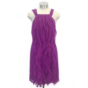 WHITE by VERA WANG Purple Chiffon Sleeveless Dress